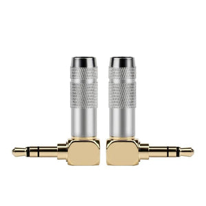Planet Gates Jack 3.5mm 90 Degree For Soldering 1/8" 3 4 Pole Earphone Plug Audio Connector Right Angle Gold Plated 3.5 Consumer Electronics