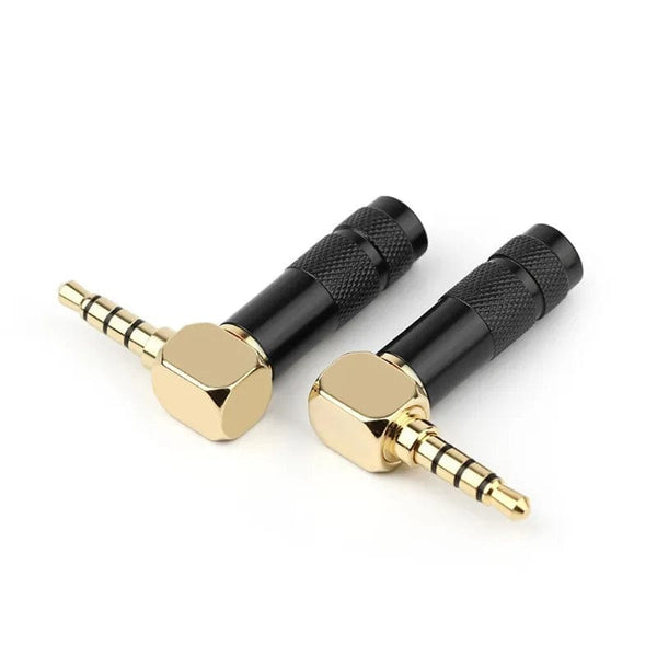 Planet Gates Jack 3.5mm 90 Degree For Soldering 1/8" 3 4 Pole Earphone Plug Audio Connector Right Angle Gold Plated 3.5 Consumer Electronics