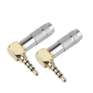 Planet Gates Jack 3.5mm 90 Degree For Soldering 1/8" 3 4 Pole Earphone Plug Audio Connector Right Angle Gold Plated 3.5 Consumer Electronics