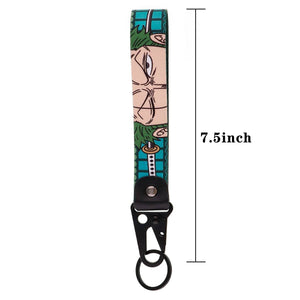 Planet Gates Japan Anime Key Chain Cool Character Keychain Keyring For Car Motorcycle Pendant Keys Holder Wrist Strap Hang Rope Key Tag Gifts