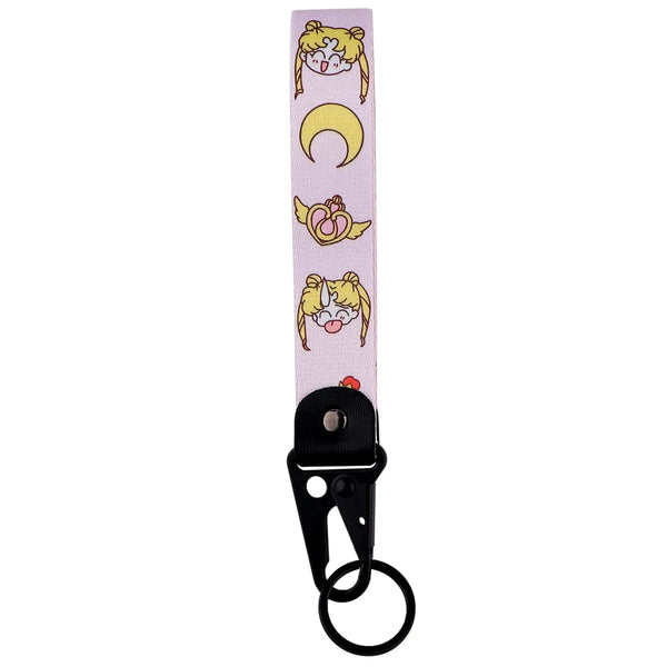 Planet Gates Japan Anime Key Chain Cool Character Keychain Keyring For Car Motorcycle Pendant Keys Holder Wrist Strap Hang Rope Key Tag Gifts