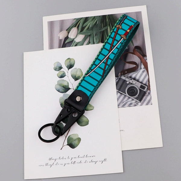 Planet Gates Japan Anime Key Chain Cool Character Keychain Keyring For Car Motorcycle Pendant Keys Holder Wrist Strap Hang Rope Key Tag Gifts