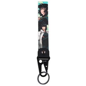 Planet Gates Japan Anime Key Chain Cool Character Keychain Keyring For Car Motorcycle Pendant Keys Holder Wrist Strap Hang Rope Key Tag Gifts
