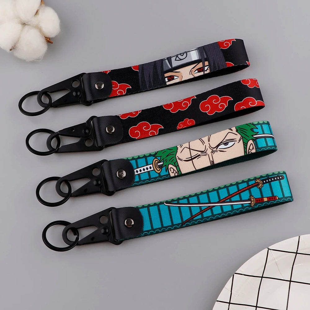 Planet Gates Japan Anime Key Chain Cool Character Keychain Keyring For Car Motorcycle Pendant Keys Holder Wrist Strap Hang Rope Key Tag Gifts