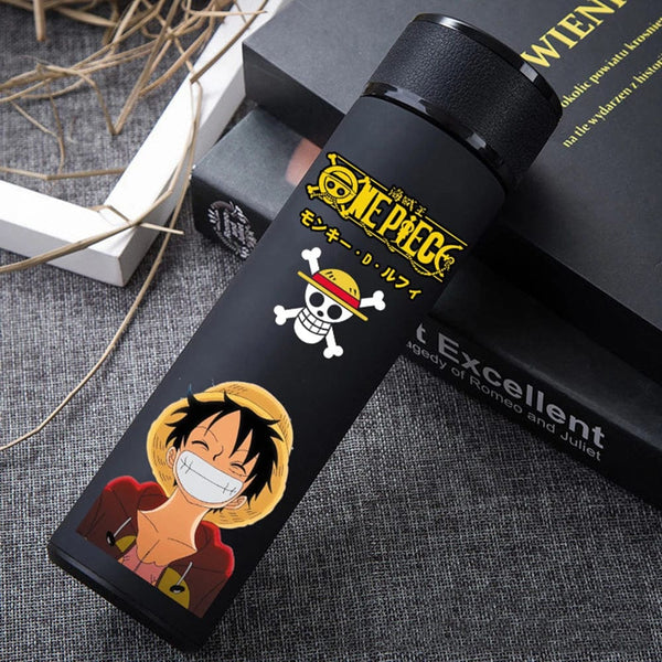 Planet Gates Japan Anime One Piece 304 Stainless Steel Thermos Cup Cartoon Pattern Luffy Roronoa Zoro Action Figure High Capacity Water Cup