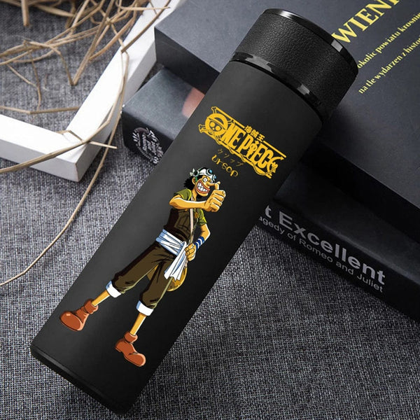 Planet Gates Japan Anime One Piece 304 Stainless Steel Thermos Cup Cartoon Pattern Luffy Roronoa Zoro Action Figure High Capacity Water Cup