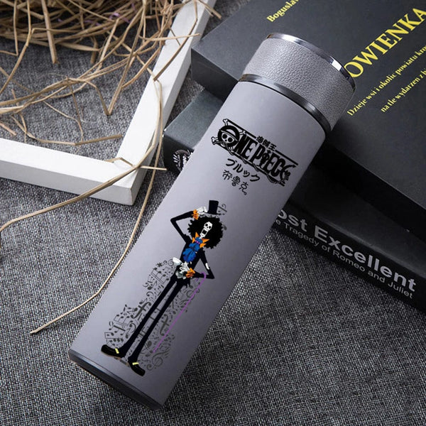 Planet Gates Japan Anime One Piece 304 Stainless Steel Thermos Cup Cartoon Pattern Luffy Roronoa Zoro Action Figure High Capacity Water Cup