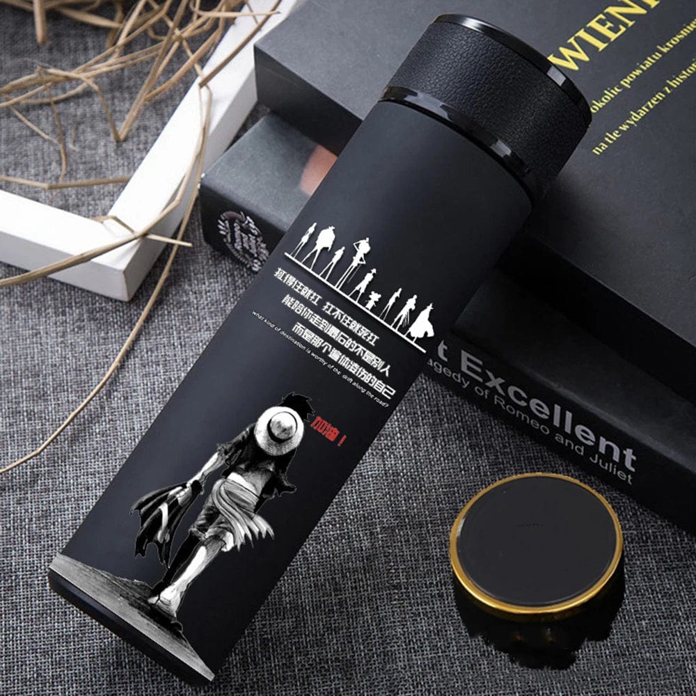 Planet Gates Japan Anime One Piece 304 Stainless Steel Thermos Cup Cartoon Pattern Luffy Roronoa Zoro Action Figure High Capacity Water Cup