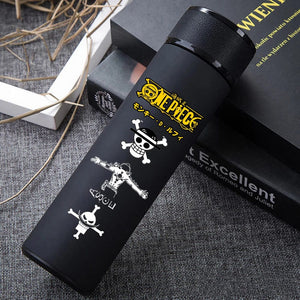 Planet Gates Japan Anime One Piece 304 Stainless Steel Thermos Cup Cartoon Pattern Luffy Roronoa Zoro Action Figure High Capacity Water Cup
