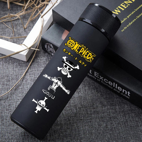 Planet Gates Japan Anime One Piece 304 Stainless Steel Thermos Cup Cartoon Pattern Luffy Roronoa Zoro Action Figure High Capacity Water Cup
