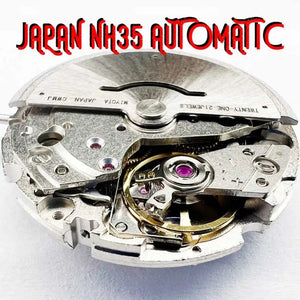 Planet Gates Japan Genuine NH35 Automatic Mechanical Movement High Accuracy 24 Jewels Mod Watch Replacement NH35A White Day Date Set