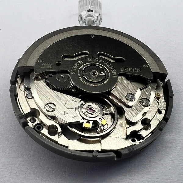 Planet Gates Japan Genuine NH35 Automatic Mechanical Movement High Accuracy 24 Jewels Mod Watch Replacement NH35A White Day Date Set