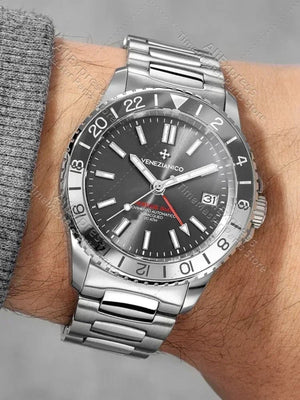 Planet Gates Japan  nh34 Movement New Original 24 jewels nh34a gmt 4 Hands 4R34 GMT Date Watch Automatic Metal High Accuracy Winding