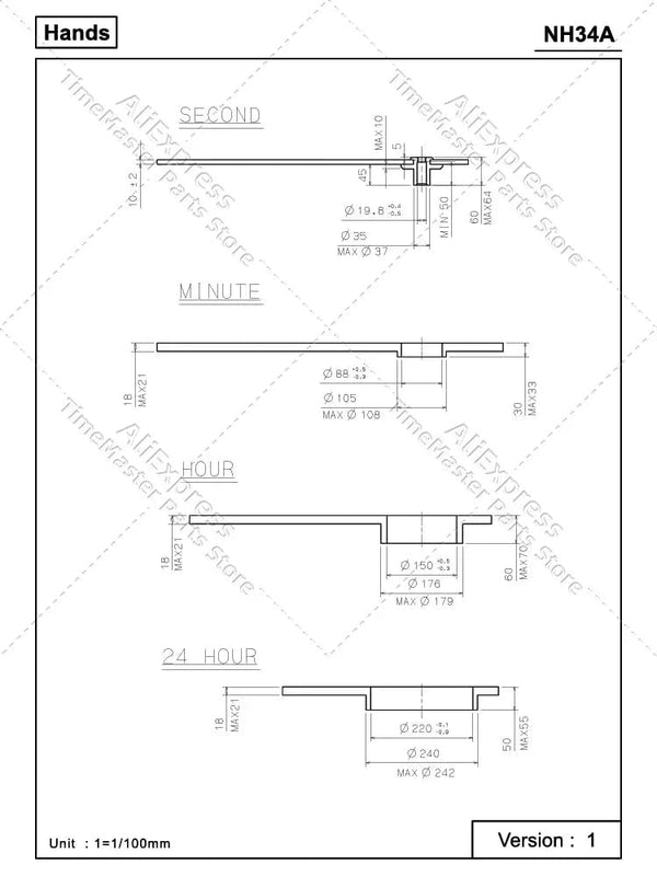 Planet Gates Japan  nh34 Movement New Original 24 jewels nh34a gmt 4 Hands 4R34 GMT Date Watch Automatic Metal High Accuracy Winding