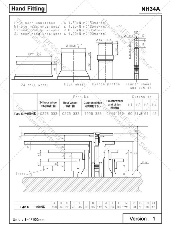 Planet Gates Japan  nh34 Movement New Original 24 jewels nh34a gmt 4 Hands 4R34 GMT Date Watch Automatic Metal High Accuracy Winding