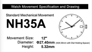 Planet Gates Japan NH35 Movement Automatic Mechanical High Accuracy Japona TMI NH35A-3 Watch Calendar Mechanism Wrist Day Date Set