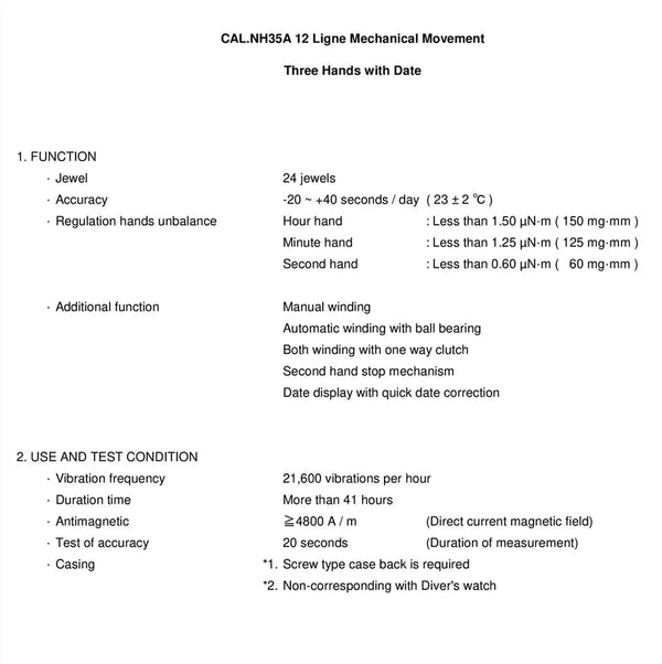 Planet Gates Japan NH35 Movement Automatic Mechanical High Accuracy Japona TMI NH35A-3 Watch Calendar Mechanism Wrist Day Date Set