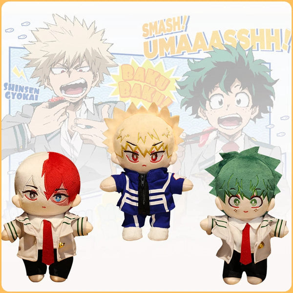 Planet Gates Japanese Anime My Hero Academia Plush Toys Cartoon Stuffed Midoriya Izuku Bakugou Katsuki Todoroki Shoto Dolls Kids Gifts Birth