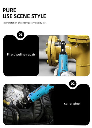 Planet Gates JAUHI 12V Impact Wrench Cordless Rechargeable Electric Wrench 3/8 Inch Right Angle Ratchet Wrenches Impact Driver Power Tool