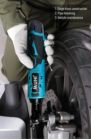 Planet Gates JAUHI 12V Impact Wrench Cordless Rechargeable Electric Wrench 3/8 Inch Right Angle Ratchet Wrenches Impact Driver Power Tool