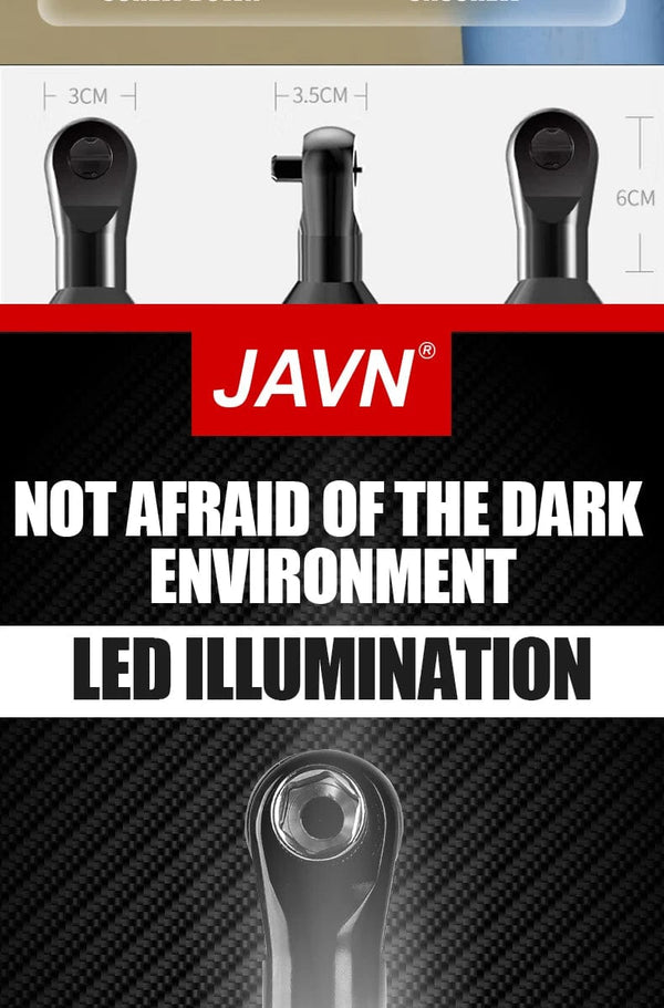 Planet Gates JAVN 12V Cordless Electric Wrench, 45NM 3/8'' Ratchet Wrench, Removal Screw Nut ,Car Repair Tools, Right Angle Wrench, Powe