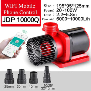 Planet Gates JDP-10000Q WIFI SUNSUN JDP DC Variable Frequency Silent Quiet Wifi Submersible Water Pump for Marine Reef Aquarium Fish Tank Pond 100-240v