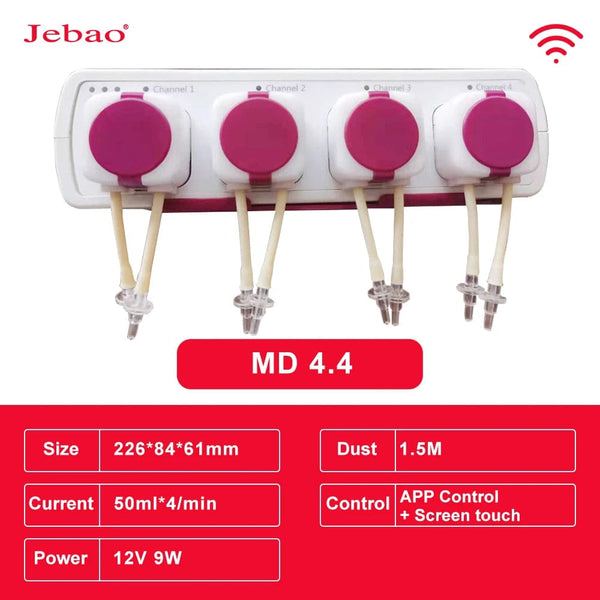 Planet Gates Jebao Jecod Dosing Pump-Automatic Marine Reef Doser Water Pump Filter New MD4.4 WIFI Control 12V 3W 9W Aquariums Accessoires