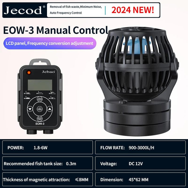 Planet Gates Jebao Jecod New EOW Aquarium Wave Maker Water Pump Filter 12V 24V Fountain Pump Fish Tank WIFI Ultra Quiet Frequency Smart Pump