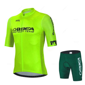 Planet Gates jersey set 1 / XXS Hiru Mens Cycling Jersey Sets Short Sleeve Summer Pro Team Road Racing Bike Clothing Breathable MTB Bicycle Bib Suit Ciclismo