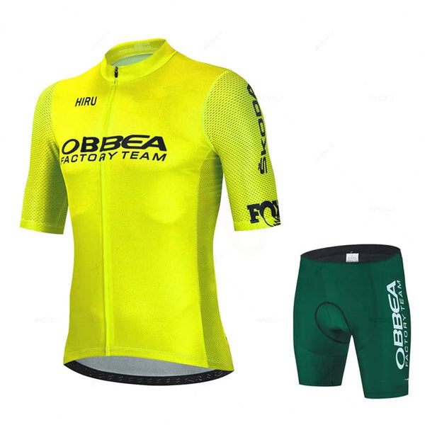 Planet Gates jersey set 1 / XXS Hiru Mens Cycling Jersey Sets Short Sleeve Summer Pro Team Road Racing Bike Clothing Breathable MTB Bicycle Bib Suit Ciclismo