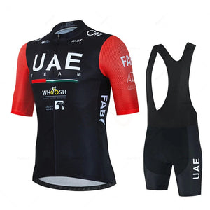 Planet Gates jersey set 12 / XS 2024 Uae Cycling Jersey Set MTB Uniform Bike Clothing Summer Breathable Bicycle Shirt Ropa Ciclismo Bib Pants Maillot Ciclismo