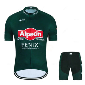 Planet Gates jersey set 14 / S 2023 Alpecin Fenix Cycling Jersey Set Men's Road Bike Shirts Suit Bicycle Bib Shorts MTB Wear Maillot Culotte Cycling Clothing