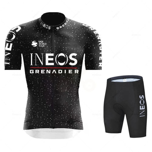 Planet Gates jersey set 2 / M INEOS Man Cycling Jersey Set 2023 Summer Cycling Clothing MTB Uniform Riding Bib Shorts Bike Clothing Maillot Ciclismo Hombre
