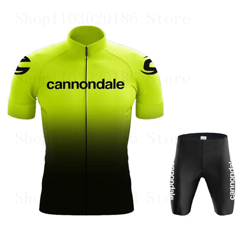 Planet Gates jersey set 6 / L Cannondale Men Short Sleeve Cycling Jersey Set Summer Bicicleta Clothing MTB Maillot Ropa Ciclismo Sportswear Blue Bicycle Suit