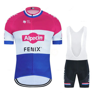 Planet Gates jersey set 7 / S 2023 Alpecin Fenix Cycling Jersey Set Men's Road Bike Shirts Suit Bicycle Bib Shorts MTB Wear Maillot Culotte Cycling Clothing