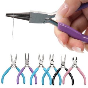 Planet Gates Jewelry Accessories Repair Making Kit Cutting/Bending Copper Wire Small Pliers Tweezers Scissors Opener Ring Tools Bag Pliers