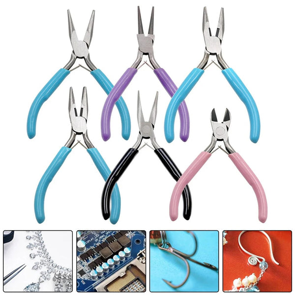 Planet Gates Jewelry Accessories Repair Making Kit Cutting/Bending Copper Wire Small Pliers Tweezers Scissors Opener Ring Tools Bag Pliers