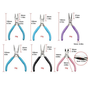Planet Gates Jewelry Accessories Repair Making Kit Cutting/Bending Copper Wire Small Pliers Tweezers Scissors Opener Ring Tools Bag Pliers