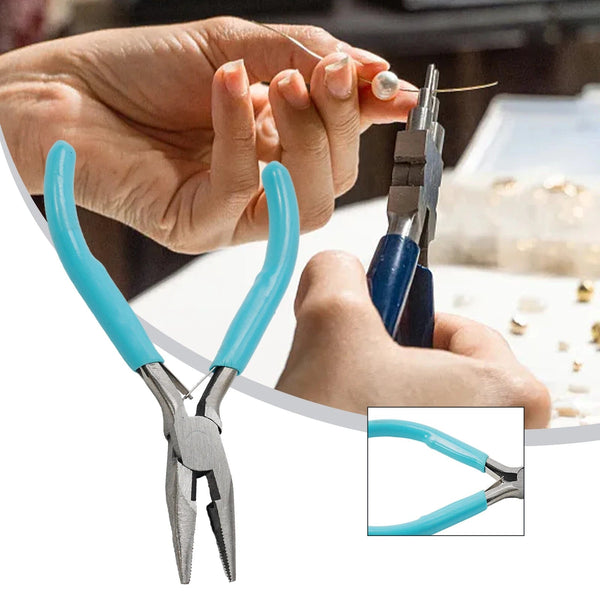 Planet Gates Jewelry Accessories Repair Making Kit Cutting/Bending Copper Wire Small Pliers Tweezers Scissors Opener Ring Tools Bag Pliers