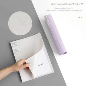 Planet Gates JIANWU A4 Morandi File Bag 100 Pages Data Book Large Capacity File Folder Portfolio Office Stationery