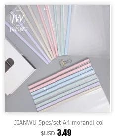 Planet Gates JIANWU A4 Morandi File Bag 100 Pages Data Book Large Capacity File Folder Portfolio Office Stationery