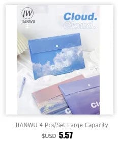 Planet Gates JIANWU A4 Morandi File Bag 100 Pages Data Book Large Capacity File Folder Portfolio Office Stationery