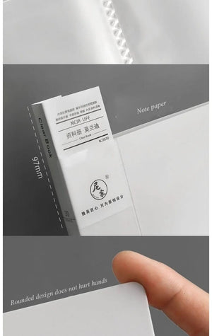 Planet Gates JIANWU A4 Morandi File Bag 100 Pages Data Book Large Capacity File Folder Portfolio Office Stationery