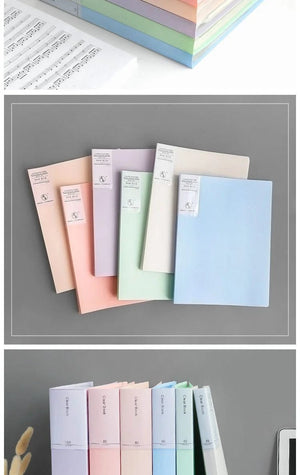 Planet Gates JIANWU A4 Morandi File Bag 100 Pages Data Book Large Capacity File Folder Portfolio Office Stationery