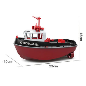 Planet Gates JIKEFUN 686 Rc Boat 2.4G 1/72 Powerful Dual Motor Long Range Wireless Electric Remote Control Tugboat Model  Toys for Boys Gift