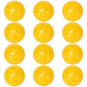 Planet Gates JIKEGO Competition Grade Outdoor Pickleball Balls 74mm 40 Holes 8 12 16 Packs PE 26g Yellow Green Accessories Training