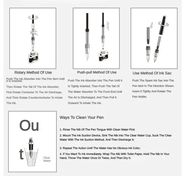 Planet Gates JINHAO 50ml/30ml Various Color Ink Glass Bottled Ink Fountain Pen Ink Refill Cartridge School Writing Office Supplies Stationery