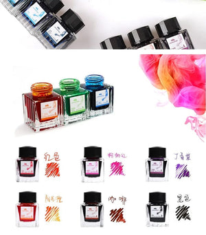Planet Gates JINHAO 50ml/30ml Various Color Ink Glass Bottled Ink Fountain Pen Ink Refill Cartridge School Writing Office Supplies Stationery