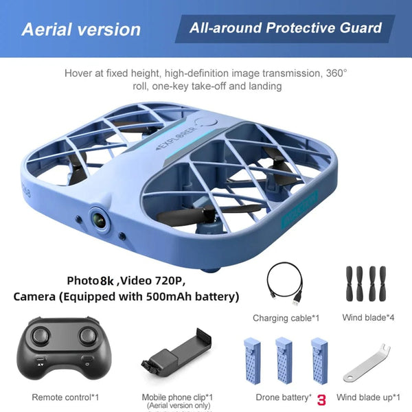 Planet Gates JJRC H107 Mini Drone Dron 8K 4K Quadcopter with Camera Real-Time Transmission Mini Pocket UFO Small Remote Control Plane Toy Boy