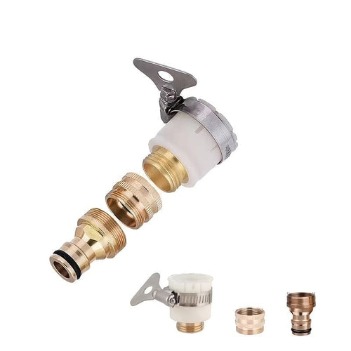 Planet Gates Joint Set 1 Set 18mm~32mm Universal Kitchen Water Hose Adapter Metal Faucet Connector Mixer Hose Adapter Tube Joint Fitting Garden Watering Tools